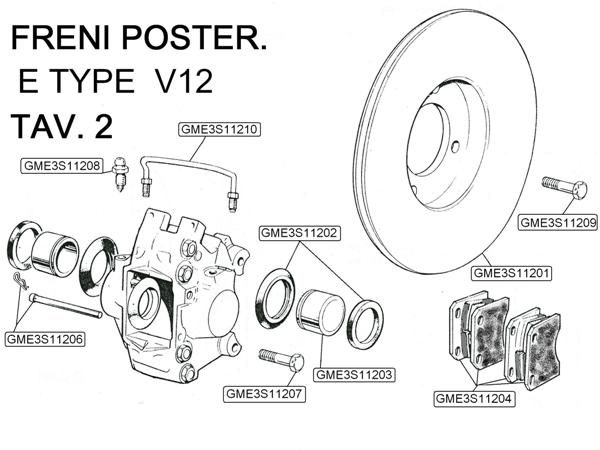 SPURGO PINZE FRENI POST E TYPE V12