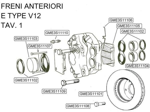 SPURGO PINZE FRENI ANT E TYPE V12