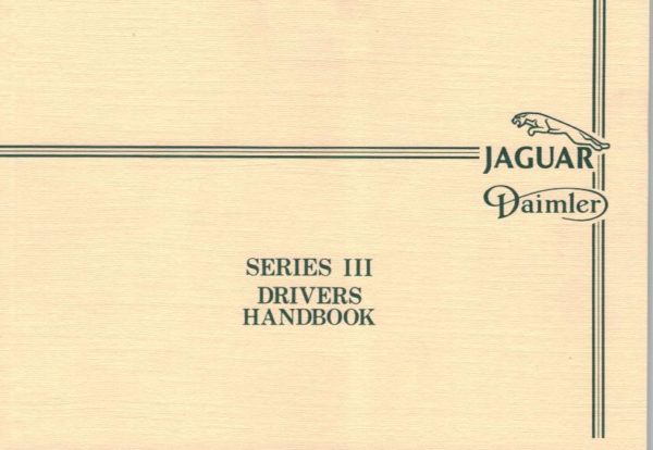 MANUALE USO E MANUTENZIONE XJ SERIE 3