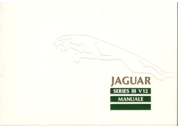 MANUALE USO E MANUTENZIONE  XJ12 SERIE 3 IN ITALIANO