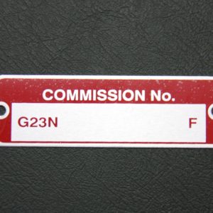 PIASTRINA ALLUMINIO COMMISSION G23N