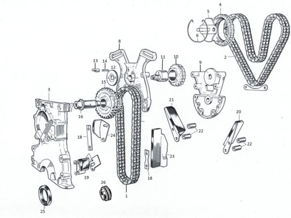 INGRANAGGIO DISTRIBUZIONE SU ALBERO MOTORE MK2