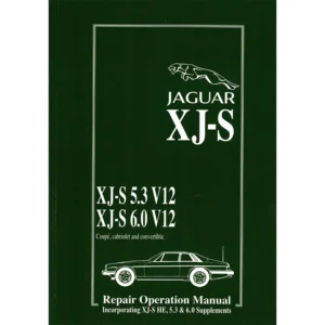 manuale officina riparazioni Jaguar XJS 5.3 e 6.0 V12 1975-1996