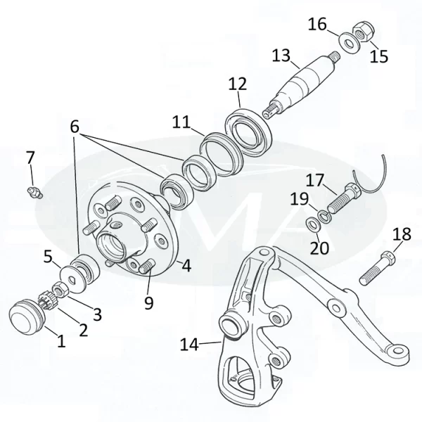 catalogo sospensioni anteriori Jaguar XJ6 e XJ12 1