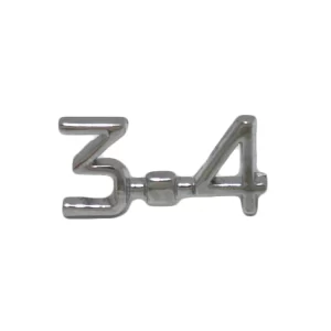 scritta cromata 3.4 jaguar mk2