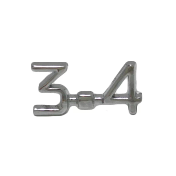 scritta cromata 3.4 jaguar mk2
