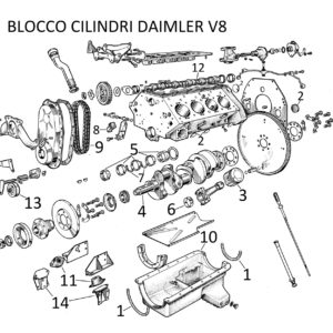 CORDA GRASSA ALBERO MOTORE DAIMLER V8