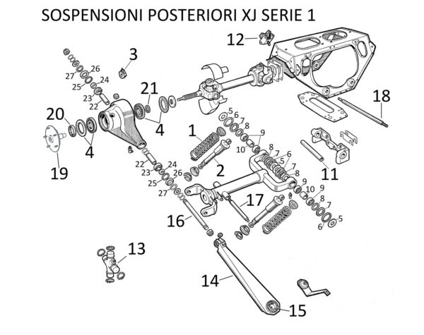 AMMORTIZZATORE POSTERIORE JAGUAR XJ SERIE 1
