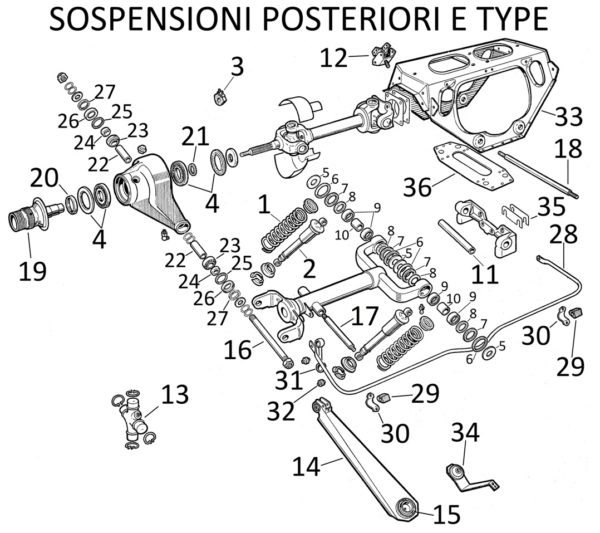 sospensioni posteriori Jaguar E type