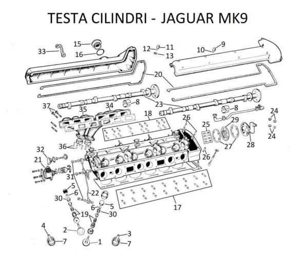catalogo testa motore Jaguar MK9