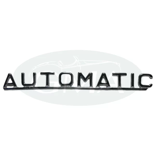 scritta cromata automatic daimler v8 jaguar mk2
