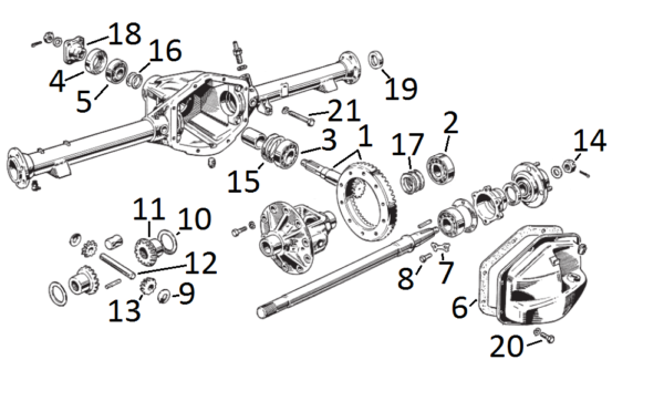 CUSCINETTO INTERNO PIGNONE DIFFERENZIALE TR2 TR3