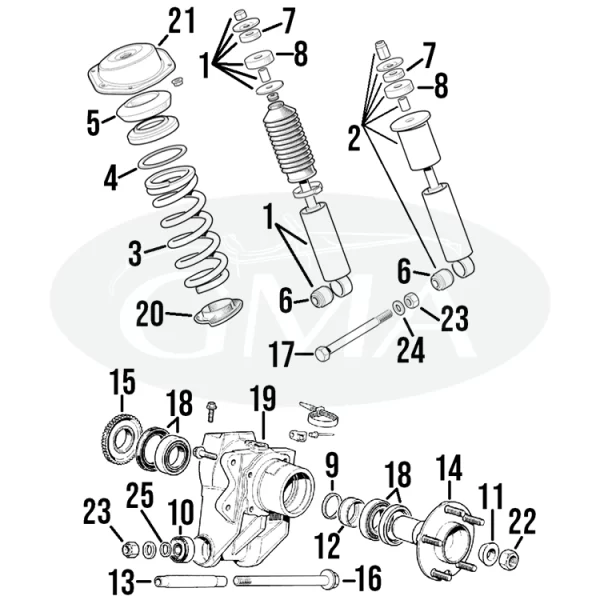 catalogo sospensioni posteriori Jaguar XK8 e XKR