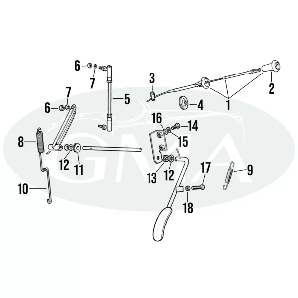 GOMMINO CAVO STARTER SPITFIRE MK1 MK2 MK3