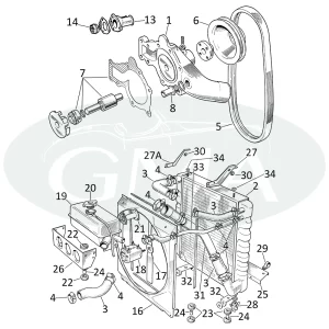 raffreddamento jaguar etype 4.2